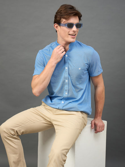 Blue Solid Shirt