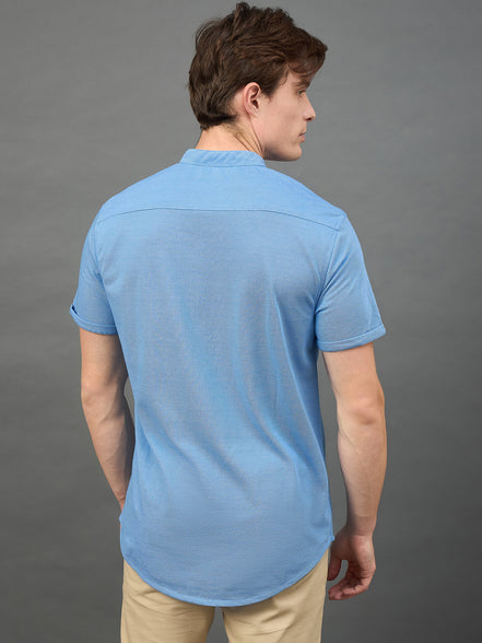 Blue Solid Shirt