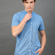 Blue Solid Shirt