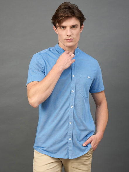 Blue Solid Shirt