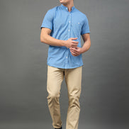 Blue Solid Shirt