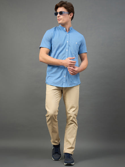 Blue Solid Shirt