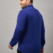Blue Plus size Shirt