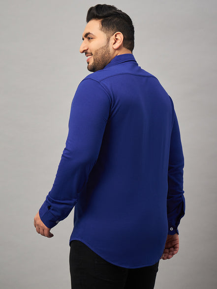 Blue Plus size Shirt