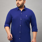 Blue Plus size Shirt
