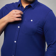 Blue Plus size Shirt