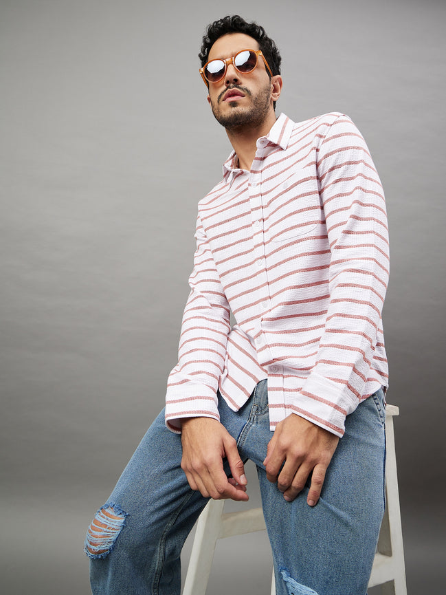 White Striped Shirt