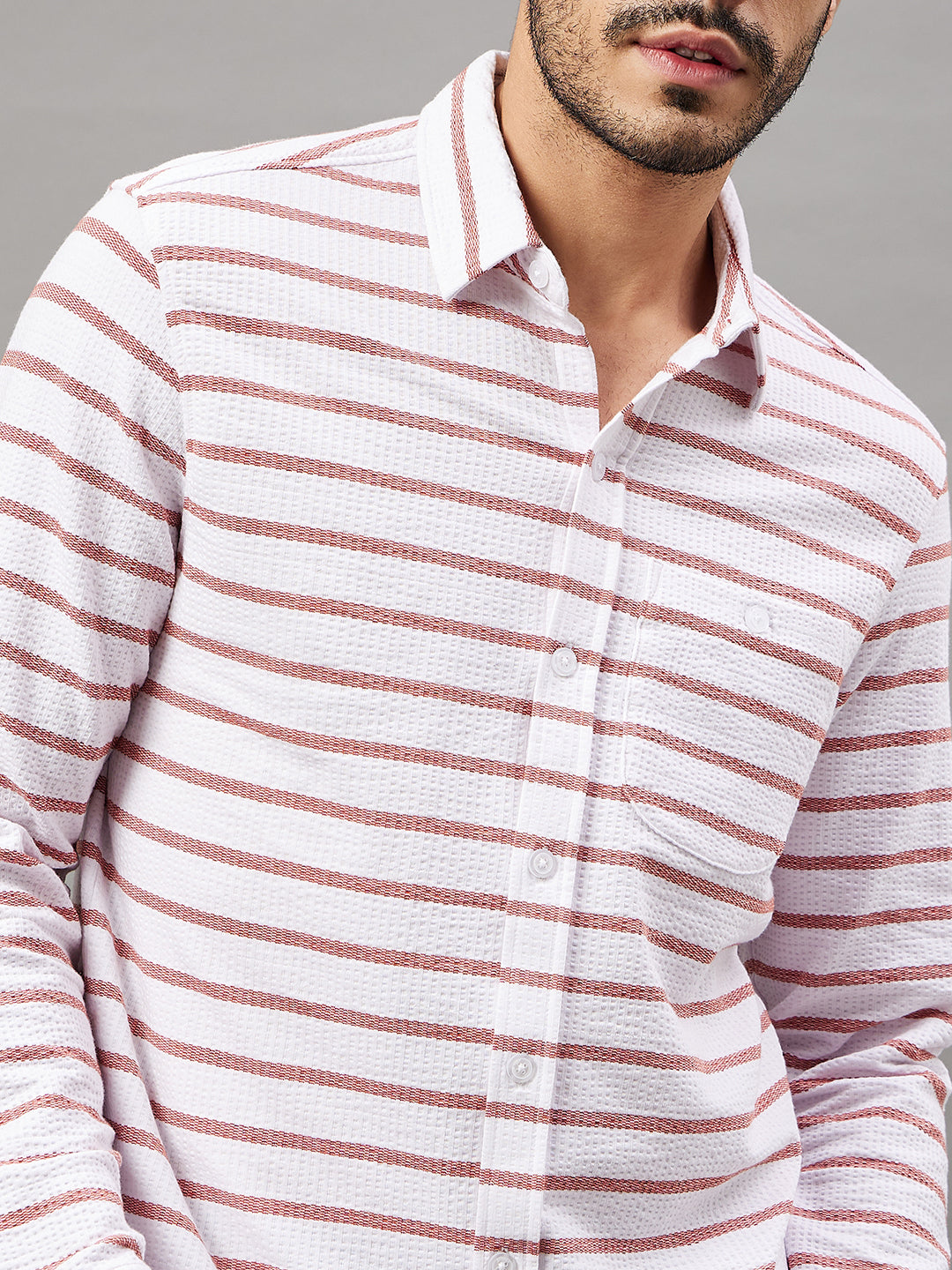 White Striped Shirt