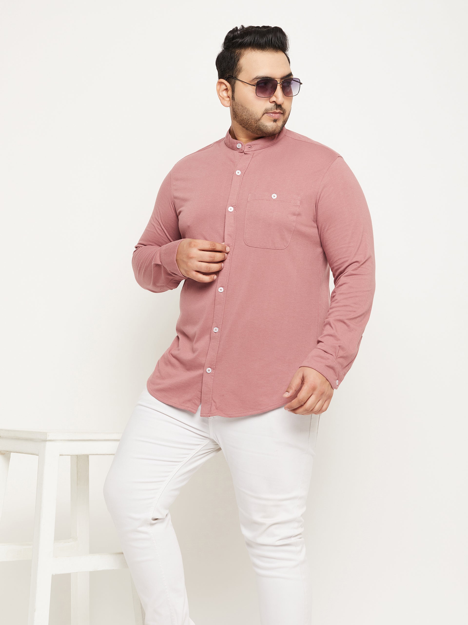 Mauve Pink Full Sleeve Casual Shirt