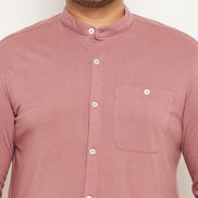 Mauve Pink Full Sleeve Casual Shirt