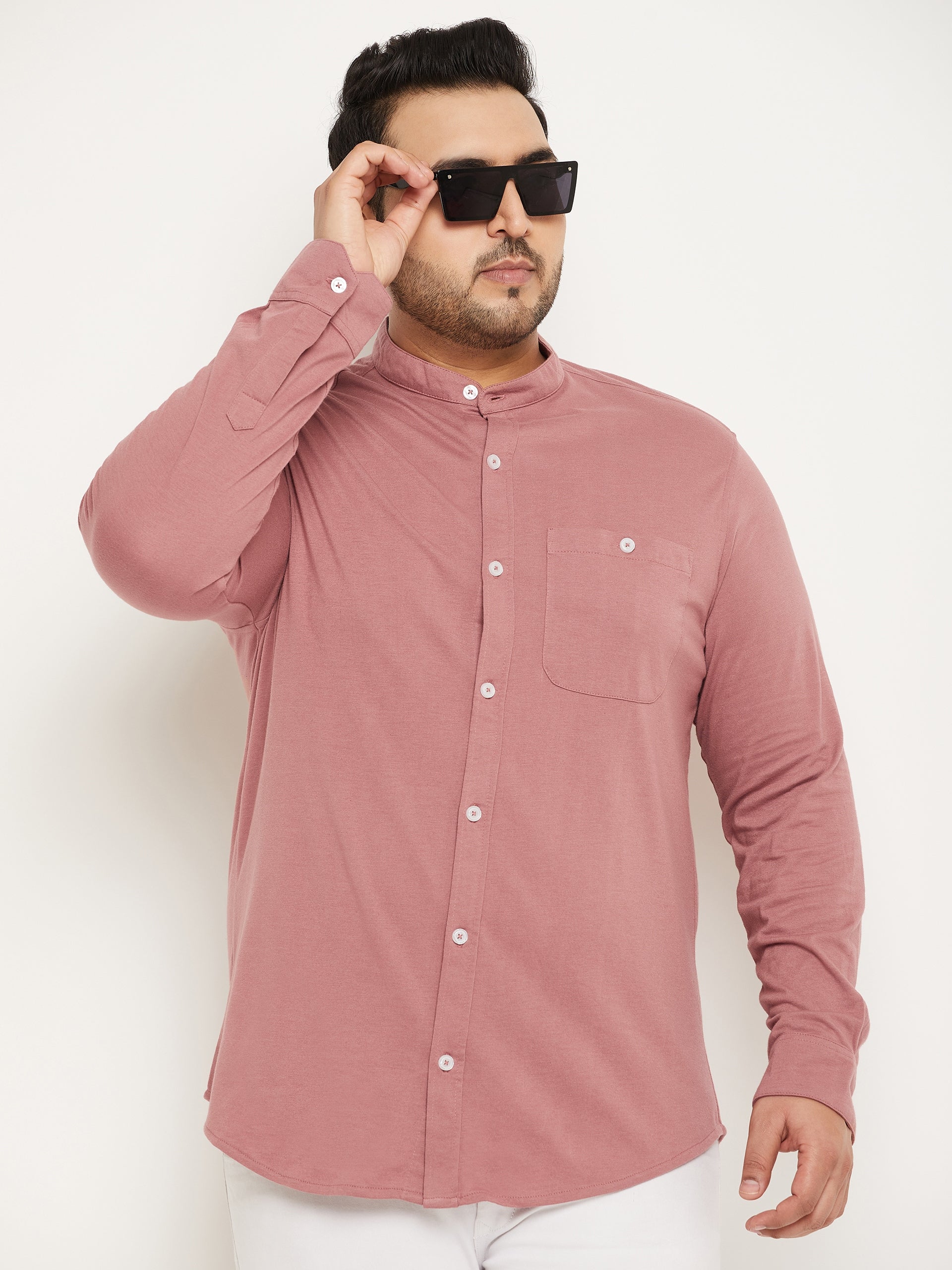 Mauve Pink Full Sleeve Casual Shirt