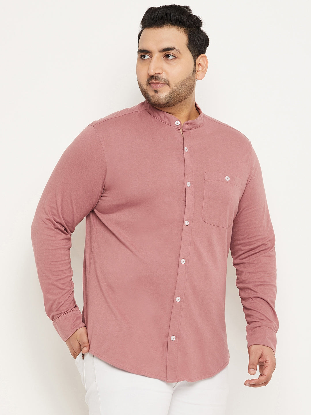 Mauve Pink Full Sleeve Casual Shirt