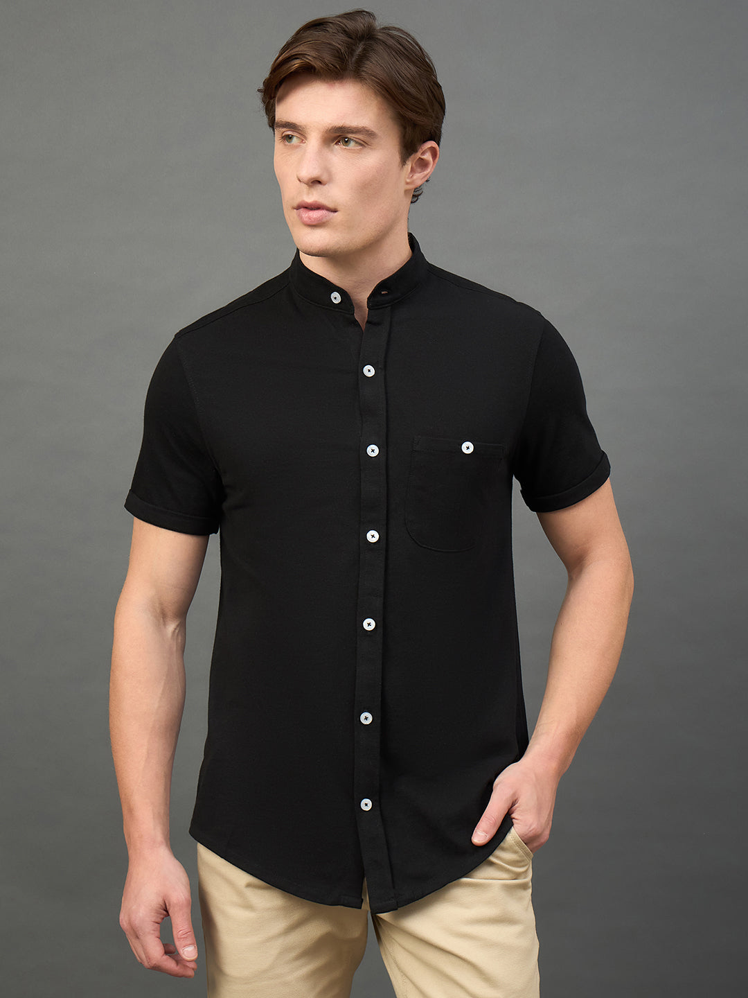 Black Solid Shirt