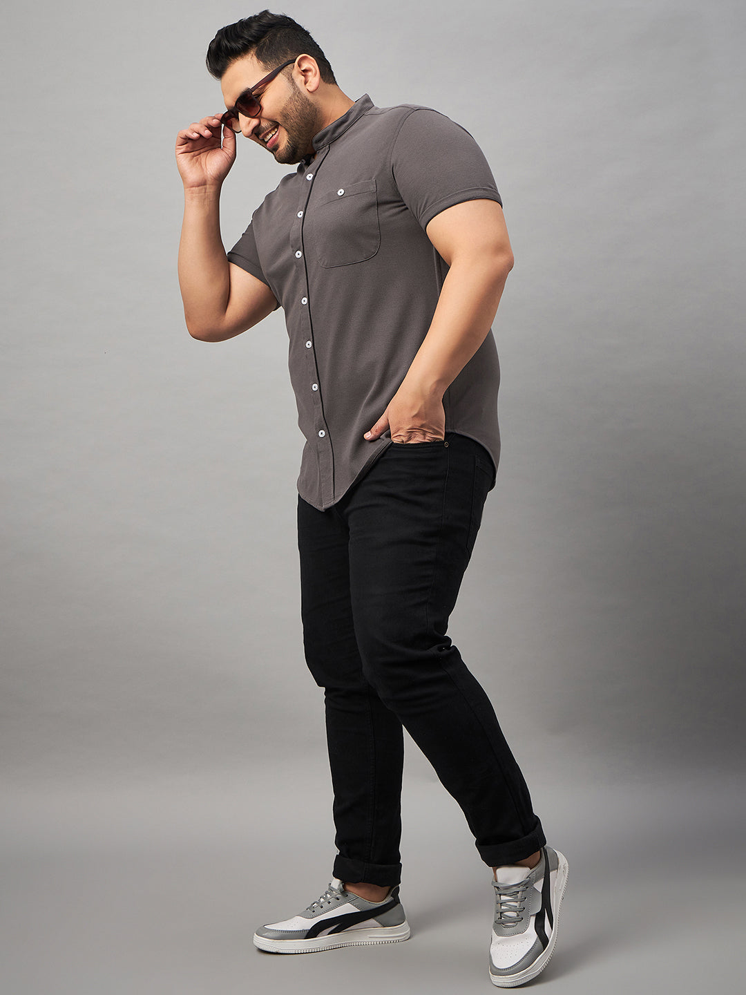 Dark Grey Plus active Shirt