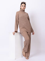 Beige Solid Co-Ord Set