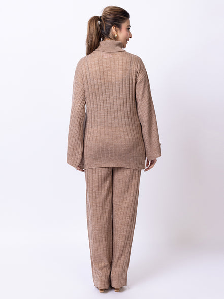 Beige Solid Co-Ord Set