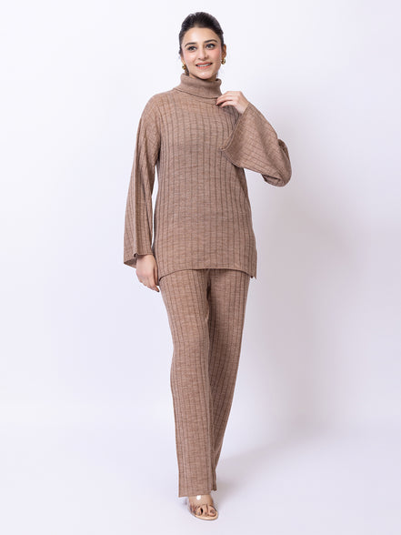 Beige Solid Co-Ord Set