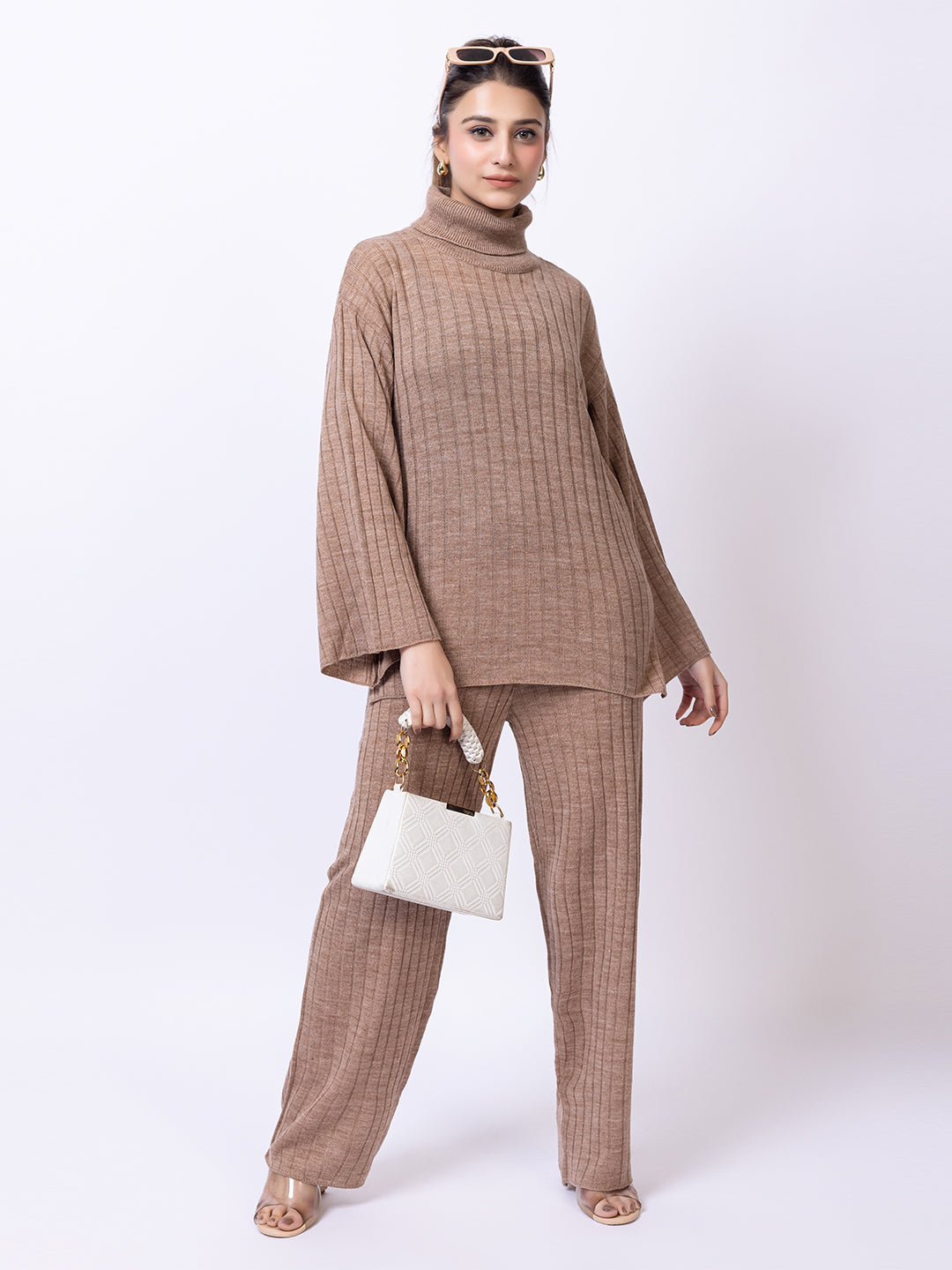 Beige Solid Co-Ord Set