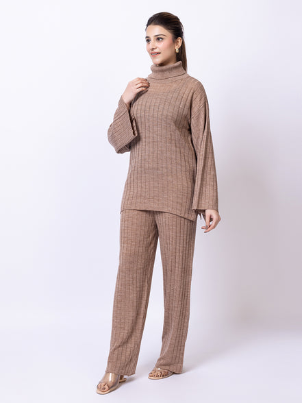 Beige Solid Co-Ord Set