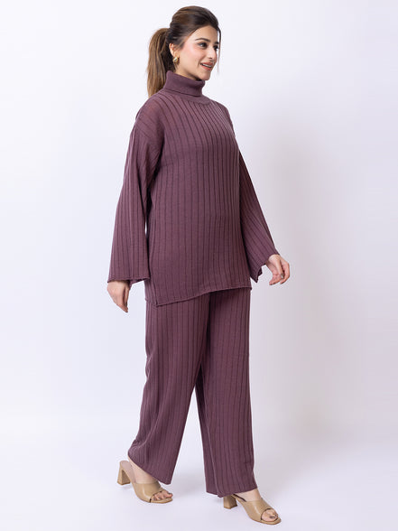 Mauve Solid Co-Ord Set