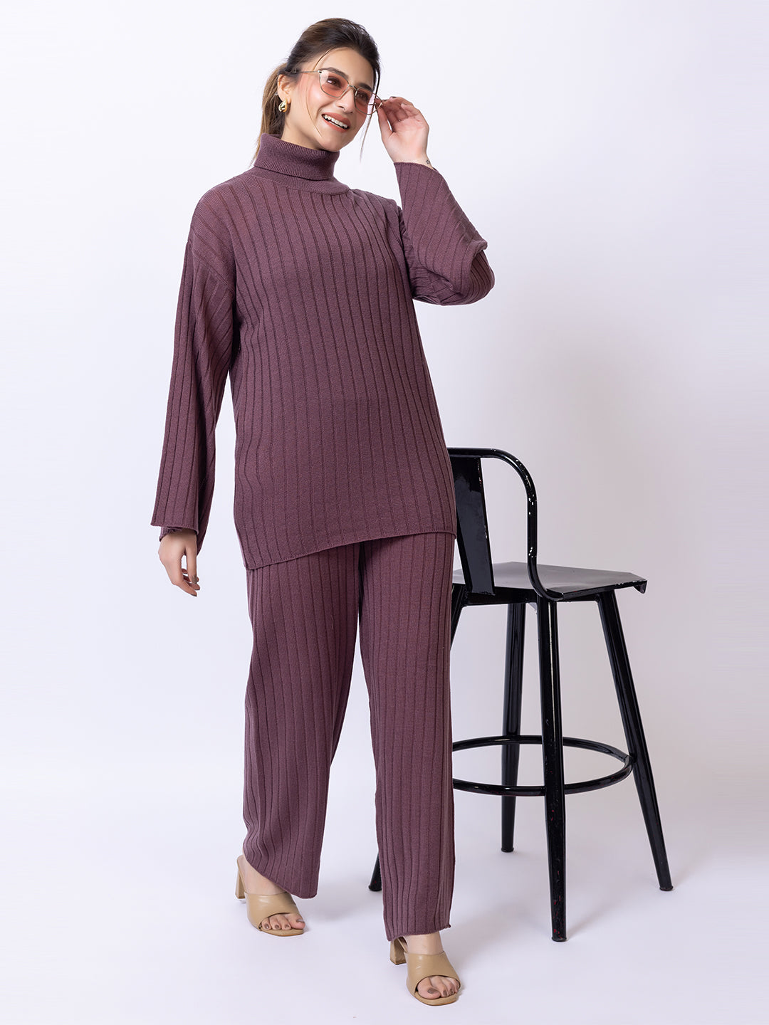 Mauve Solid Co-Ord Set