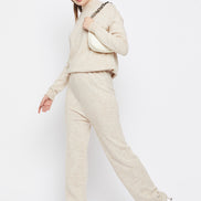Beige Round Neck Co-Ords