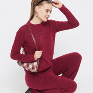 Red Round Neck Co-Ords