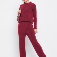 Red Round Neck Co-Ords