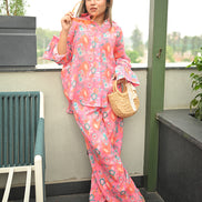 Pink Floral Cord Set