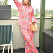 Pink Floral Cord Set