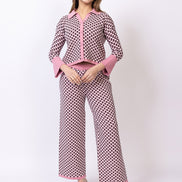 Pink Jacquard Co-Ord Set