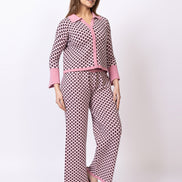 Pink Jacquard Co-Ord Set