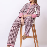 Pink Jacquard Co-Ord Set
