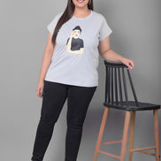 Light Grey Printed T-Shirt