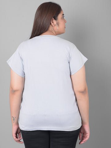 Light Grey Printed T-Shirt