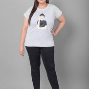 Light Grey Printed T-Shirt