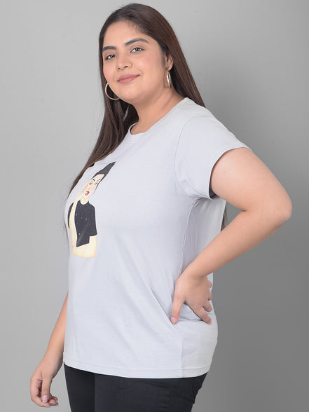 Light Grey Printed T-Shirt