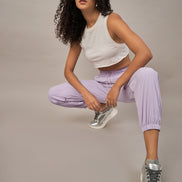Women Light Purple Regular Fit Trouser