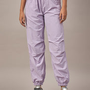 Women Light Purple Regular Fit Trouser