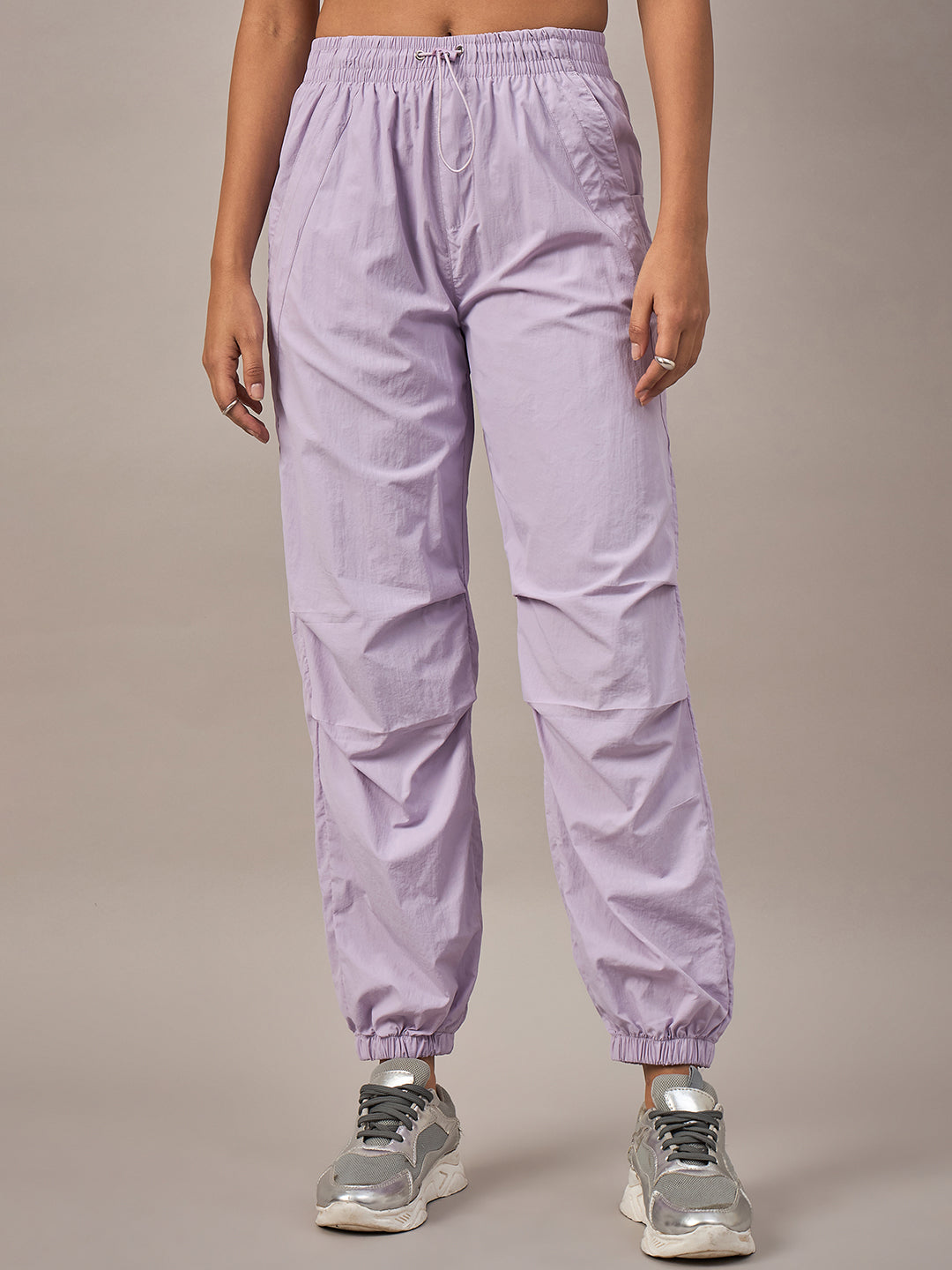 Women Light Purple Regular Fit Trouser
