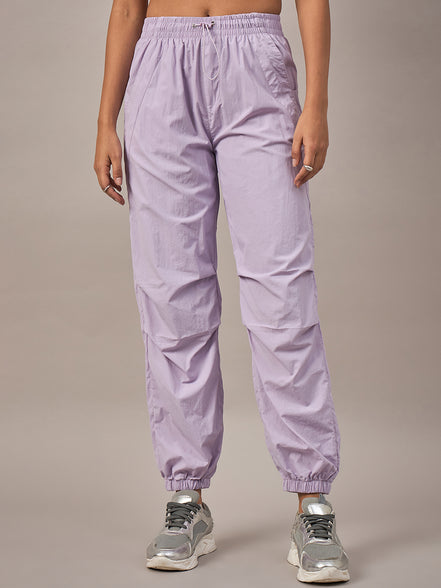 Women Light Purple Regular Fit Trouser