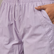 Women Light Purple Regular Fit Trouser