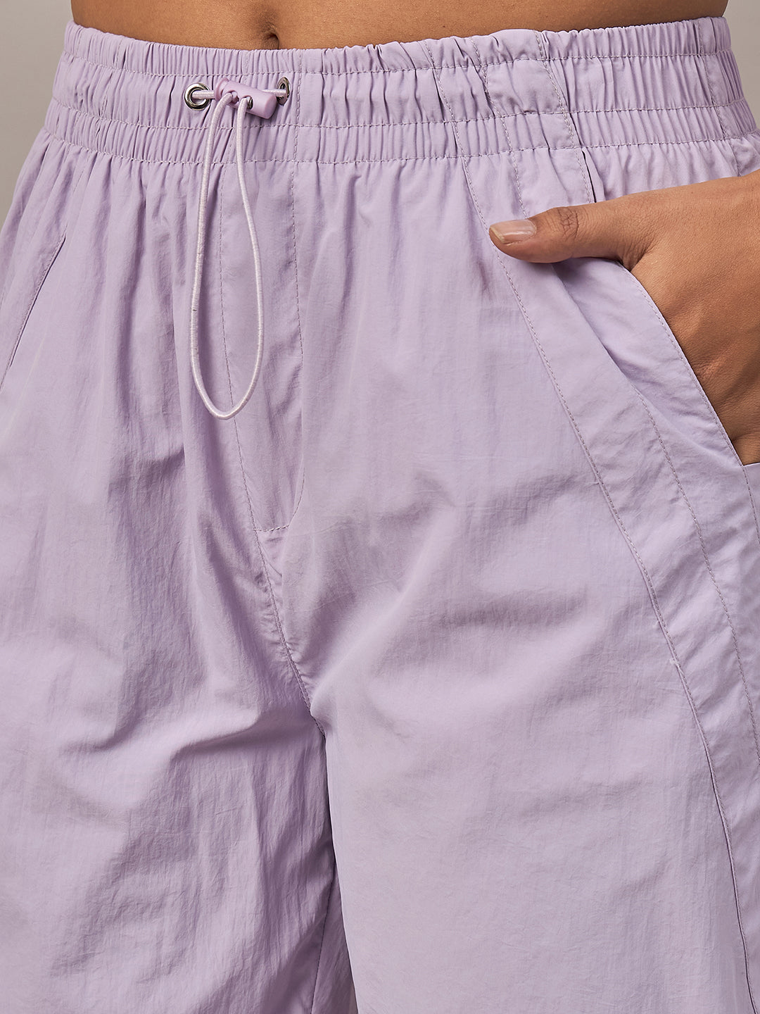 Women Light Purple Regular Fit Trouser