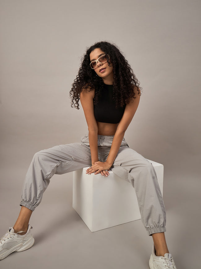 Women Grey Regular Fit Trouser