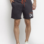 Navy Blue Melange Shorts