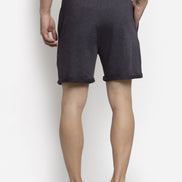 Navy Blue Melange Shorts