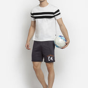 Navy Blue Melange Shorts