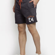 Navy Blue Melange Shorts