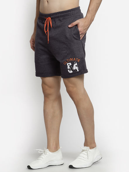 Navy Blue Melange Shorts