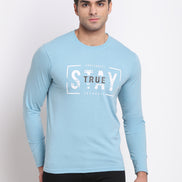 Cyan Round Neck T-Shirt